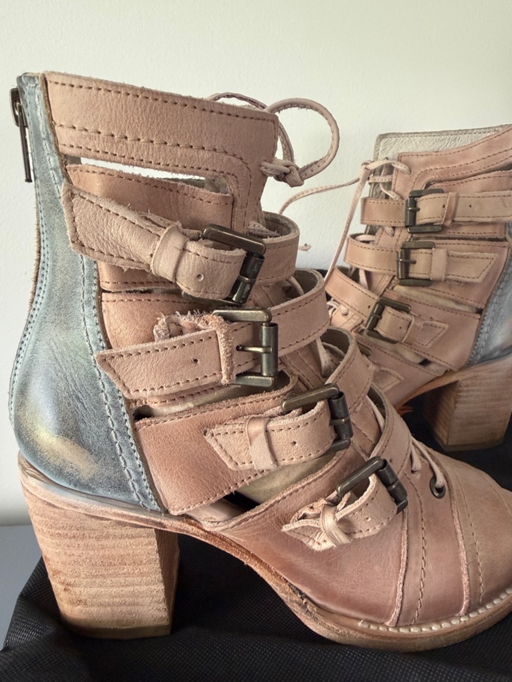 Freebird by Steven Blush Lace-Up Strappy Open-Toe Sandals - Picture 6 of 8